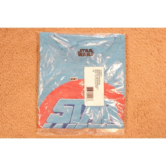 STAR WARS Boys X-Wing Fighter Graphic T-Shirt (Large) Light Blue Heather NWOT - Picture 6 of 6